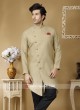 Linen Fabric Mens Pathani Set